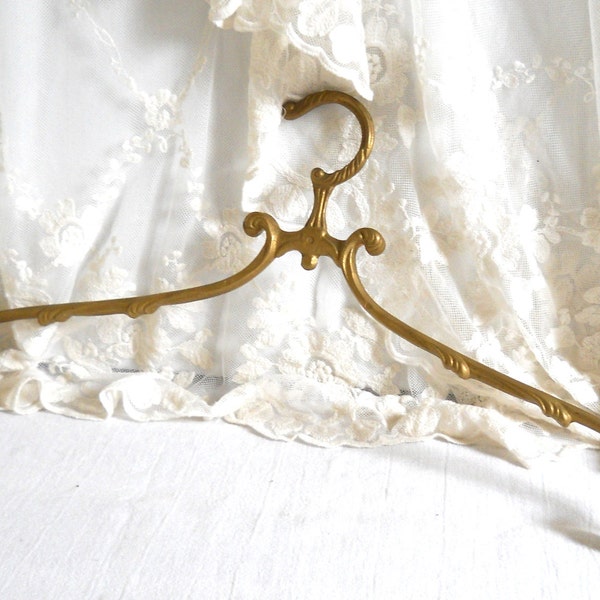 1 wedding dress hanger wedding hanger antique brass clothes hanger vintage coat hanger french vintage wedding dress hanger