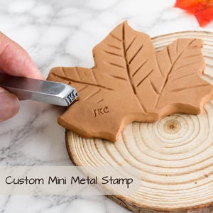 Custom Metal Pottery Stamp, Tiny Clay Signature Stamp, Personalized Maker’s Mark Tool for Potters, Ceramic Artist Gift