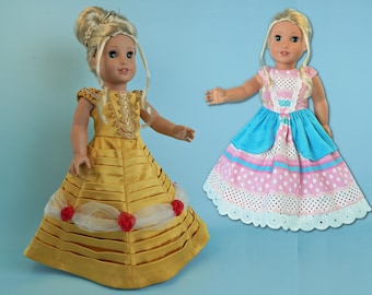 open lace back dress Let's Play Dolls Princess Costume Panel – Firetrail Designs main image 0