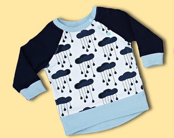 Jelly Bean Baby-Pullover mit Raglanärmeln, Digitales PDF Schnittmuster + Video Tutorial
