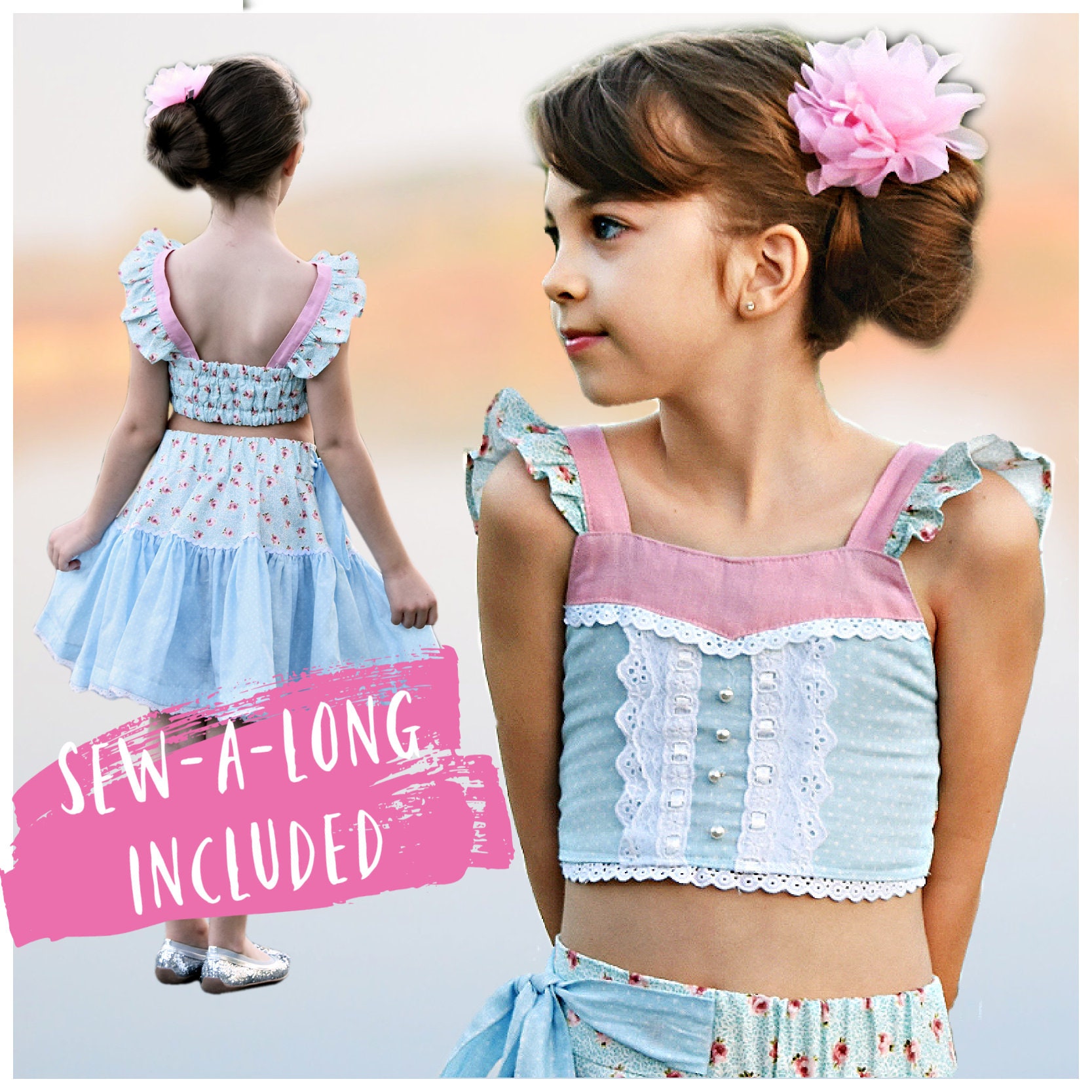 Cute crop top outfits for kids sale