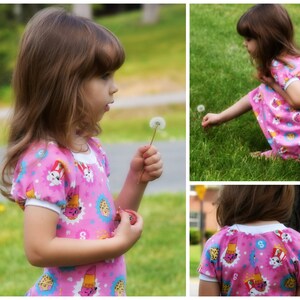 Girls Raglan Dress Pattern PDF PDF Sewing Pattern for Girl Sewing Pattern for Toddler Girl Tunic Download Age 1-6 image 6