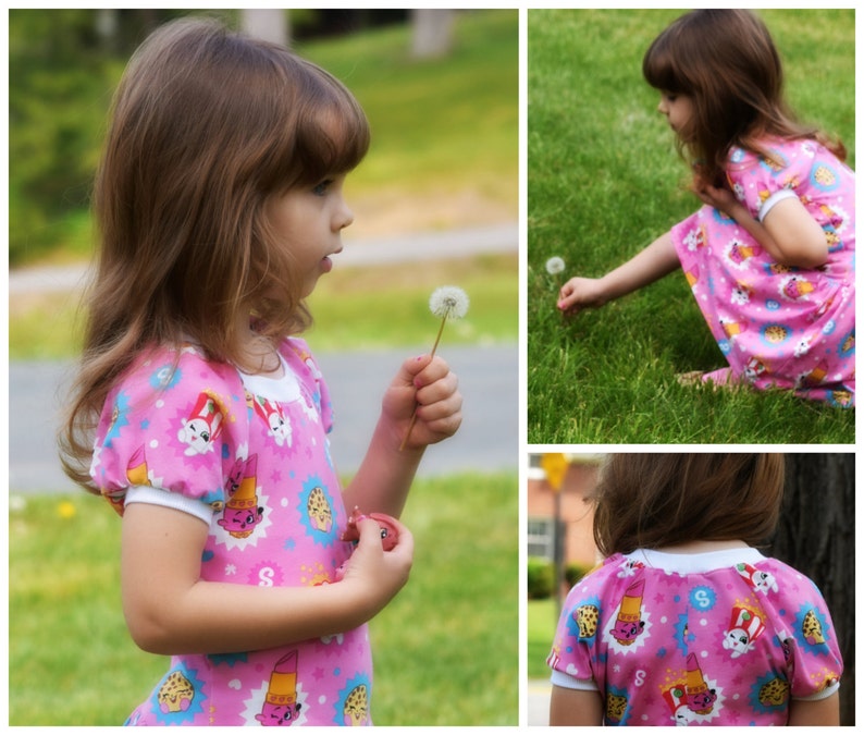 Girls Raglan Dress Pattern PDF PDF Sewing Pattern for Girl Sewing Pattern for Toddler Girl Tunic Download Age 1-6 image 6