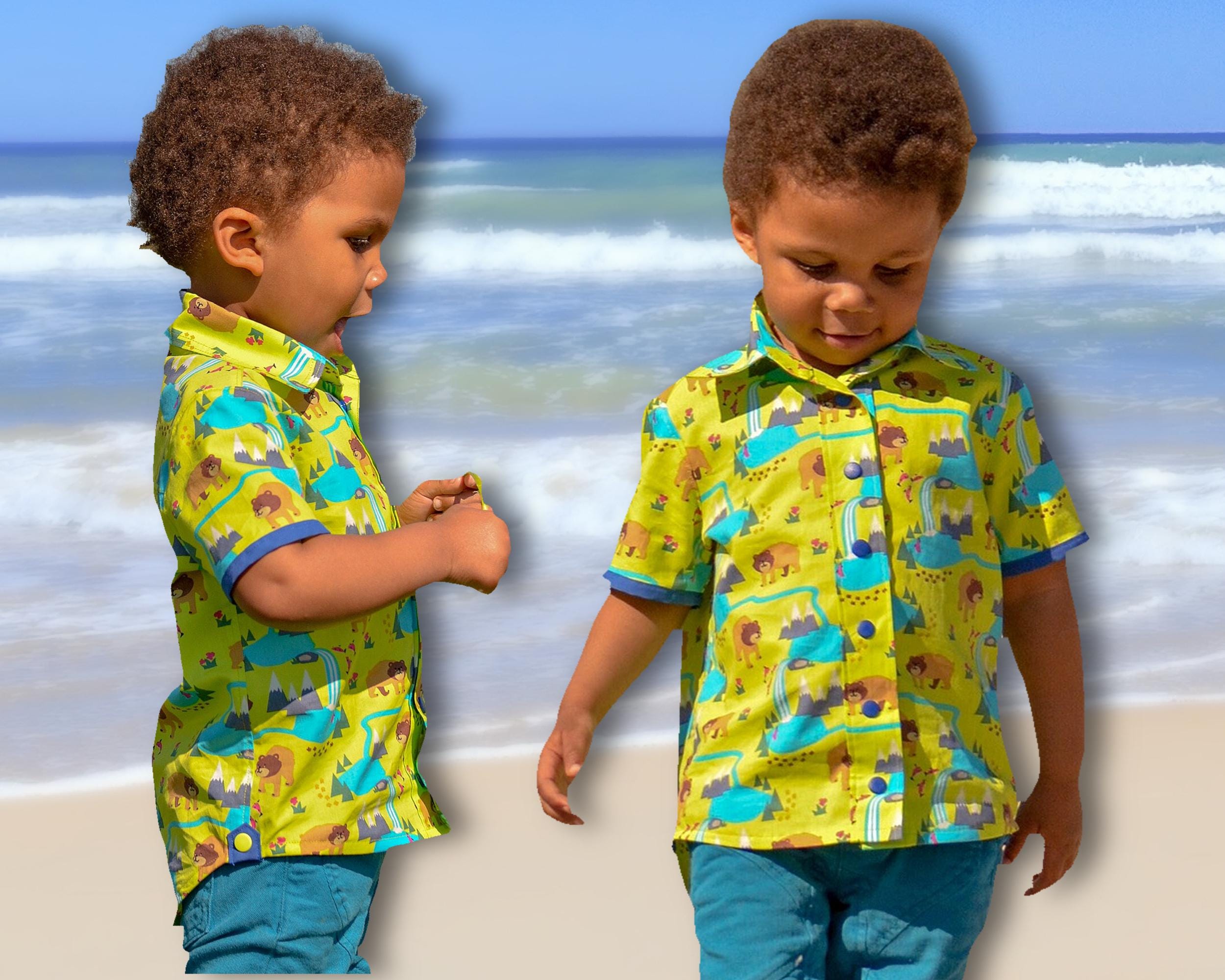 Boys Shirt Digital PDF Sewing Pattern, Birthday Shirt Cool Shirt + Video Tutorial
