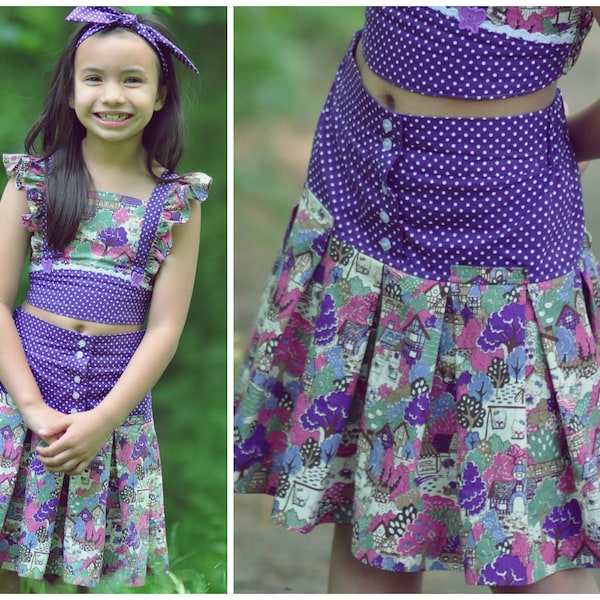 Pleated skirt PDF Sewing Pattern | Frances | Frocks & Frolics