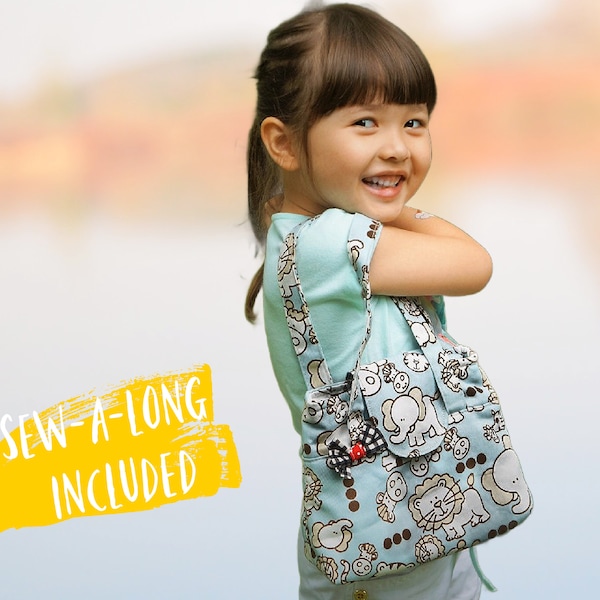 Shoulder Bag Sewing Pattern Mary-Lou for Girls Video Tutorial included