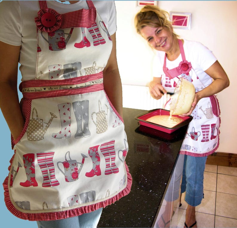 Pretty Half Apron PDF Pattern DIY Sewing Project + Video Tutorials - Etsy