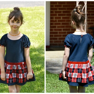 Girls Raglan Dress Pattern PDF PDF Sewing Pattern for Girl Sewing Pattern for Toddler Girl Tunic Download Age 1-6 image 2