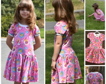 Girls Dress Bundle PDF Sewing Patterns | A Line | Raglan Sleeve | Easy | Beginner | Versatile | Video Tutorials | Age 1-6
