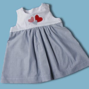Pinafore Dress High Waisted Digital PDF Sewing Pattern, Age 1-6, eBook + Video Tutorial