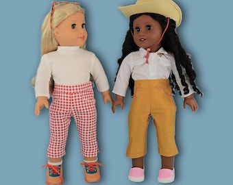 Doll Pants Digital PDF Sewing Pattern Audrey for 18 Inch Dolls + Video Tutorial