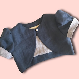 Bolero Jacket Digital PDF Sewing Pattern for Dresses and Skirts, Age 1-12 + Video Guide!