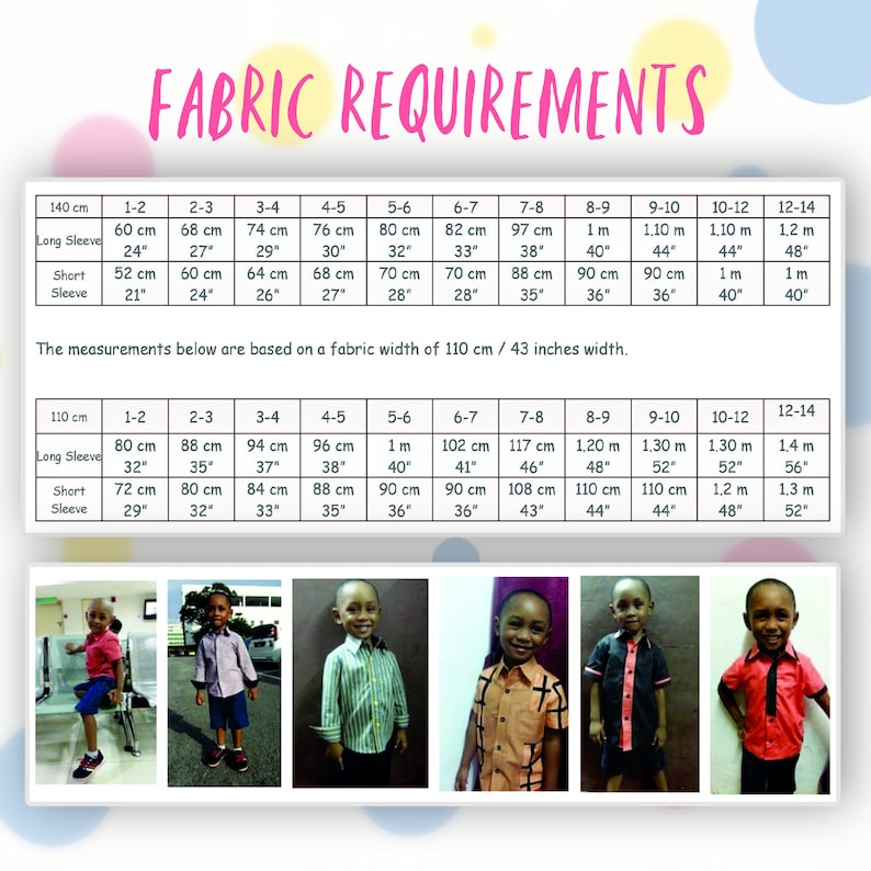 Cool shirt, pdf sewing pattern by Frocks & Frolics. Boys button down shirt for boys age 1-14. Here in a cute cotton frock print. It has cuffs, a stand up collar and classic yoke. Fabric requirements.