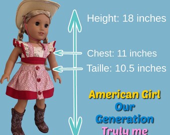 Doll Fashion Tiered Dress Digital PDF Sewing Pattern, 18 Inch Dolls + Video  Tutorial - Etsy Canada