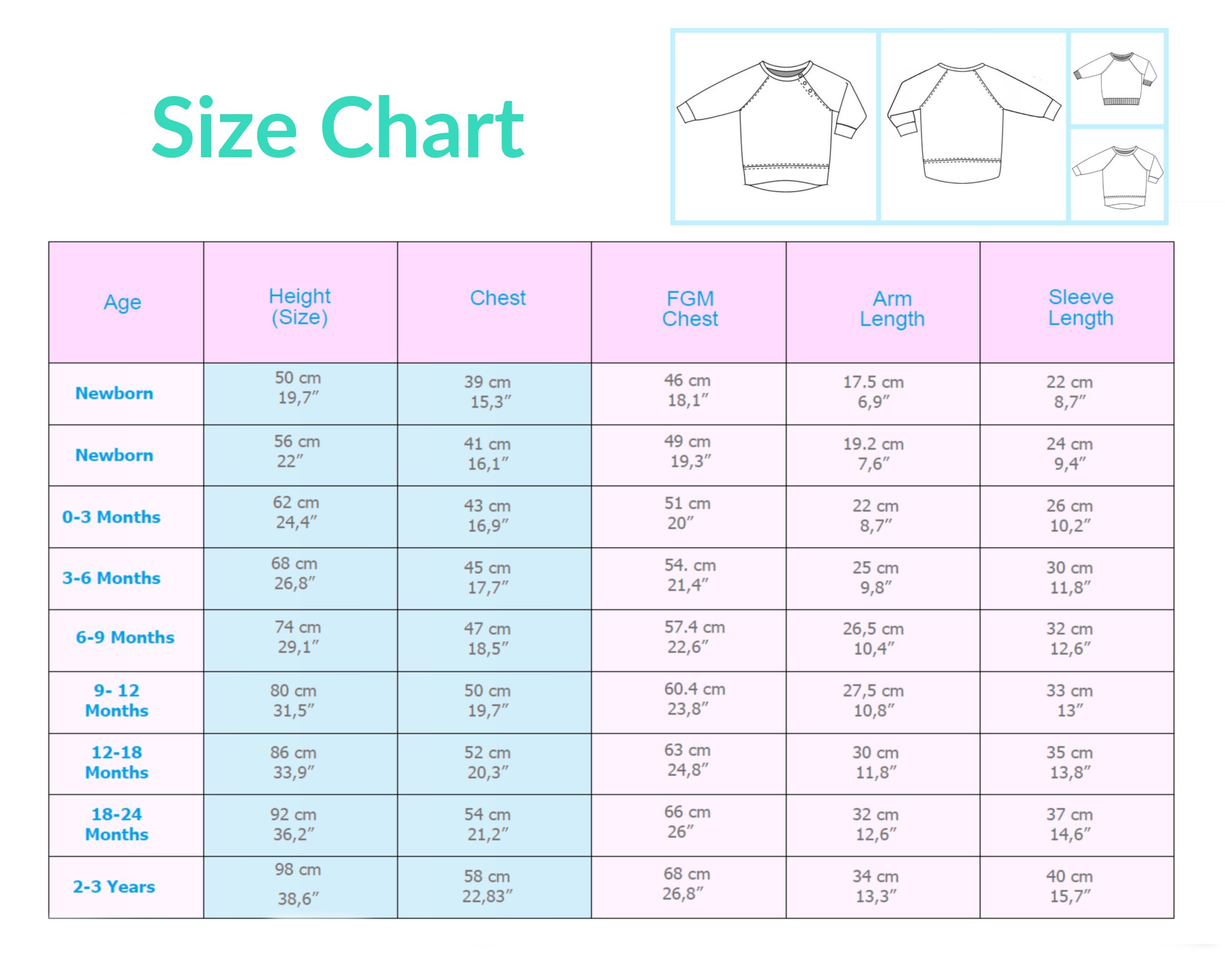 Jelly Bean Baby Sweatshirt PDF Sewing Pattern Newborn 50 | Etsy
