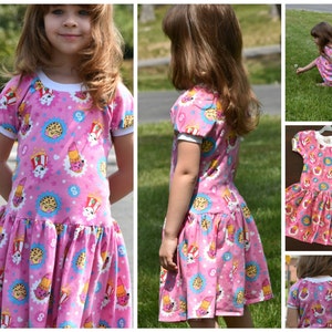 Girls Raglan Dress Pattern PDF PDF Sewing Pattern for Girl Sewing Pattern for Toddler Girl Tunic Download Age 1-6 image 4