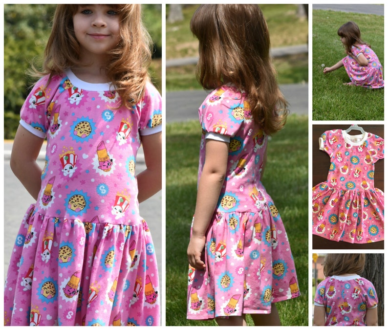 Girls Raglan Dress Pattern PDF PDF Sewing Pattern for Girl Sewing Pattern for Toddler Girl Tunic Download Age 1-6 image 4