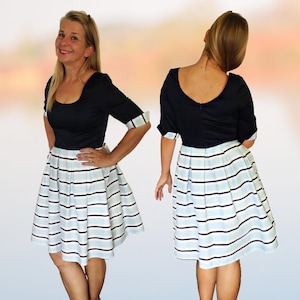 Vivienne Dress Teen Skater Dress Digital PDF Sewing Pattern, tons of Options, eBook + Video Tutorials