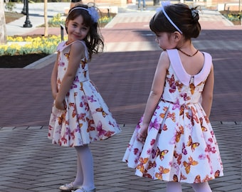 Vivienne Girls Party Dress Digital PDF Sewing Pattern + Video Tutorial