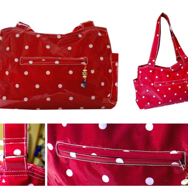 Handbag PDF Sewing Pattern - London Bag with Video Instructions cute Tote Bag for confident Beginners