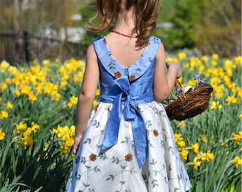 Flower Girl Dress Digital PDF Sewing Pattern size 1-12 + Video Tutorial