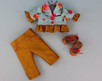 Doll Bolero & Capri Pants Sewing Pattern: Vintage Style (PDF Pattern)