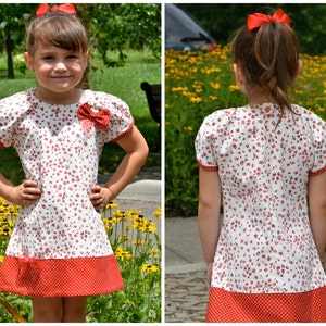 Girls Raglan Dress Pattern PDF PDF Sewing Pattern for Girl Sewing Pattern for Toddler Girl Tunic Download Age 1-6 image 5