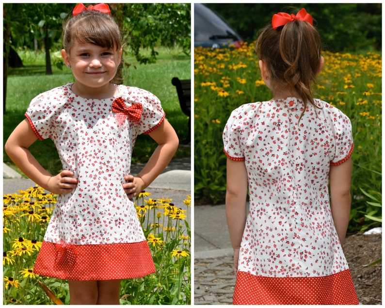 Girls Raglan Dress Pattern PDF PDF Sewing Pattern for Girl Sewing Pattern for Toddler Girl Tunic Download Age 1-6 image 5
