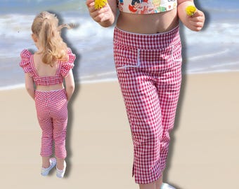 Audrey Capris Pants Sewing Pattern PDF - Vintage Trouser Design with Video Guide