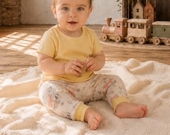 Baby Romper Jogger Bottoms, Pants, Digital PDF Sewing Pattern Knit Fabrics +  Video Guide