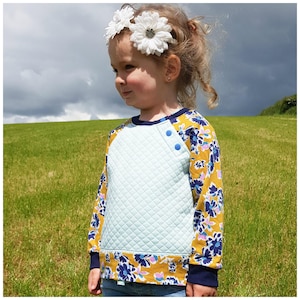 Jelly Bean Baby-Pullover mit Raglanärmeln, Digitales PDF Schnittmuster + Video Tutorial