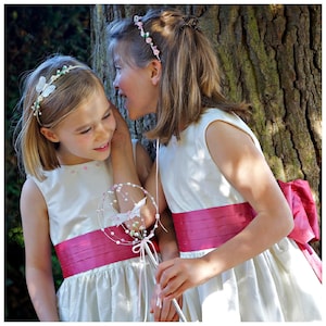Cummerbund PDF Sewing Pattern with Bow Ties for Flower Girl Dress eBook + Video Guide