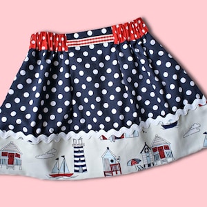 Melinda Beginner Skirt Digital PDF Sewing Pattern, Age 1-12  eBook + Video Tutorial