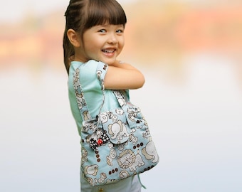 Girls Tote Bag Digital PDF Sewing Pattern, Mary-Lou, eBook + Video Tutorial