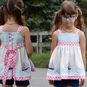 Natalie Sun Dress Toddler PDF Sewing Pattern, Age 1-12, eBook + Video Guide
