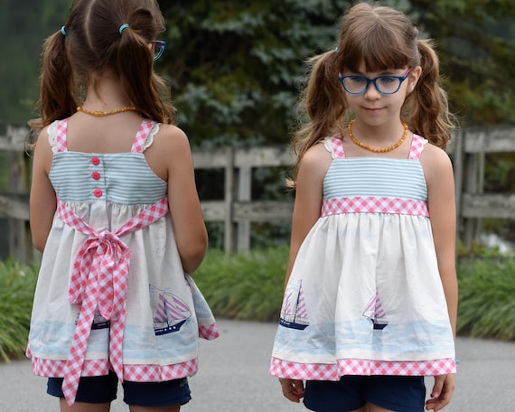 Natalie Sun Dress Toddler PDF Sewing Pattern, Age 1-12, eBook + Video Guide