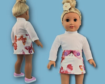 Wrap Skirt Doll Digital PDF Sewing Pattern JUTTA + Video Tutorial
