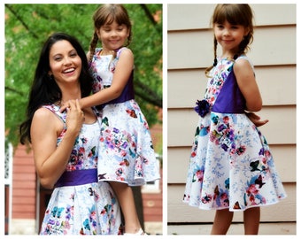 Mum and Me Party Dress PDF Sewing Pattern Bumper Pack - The Vivienne | Video Instructions | Prom | Flower Girl | Ladies | Girls | Teen