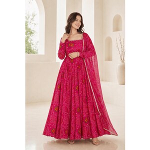 Pink Bandhani Dress