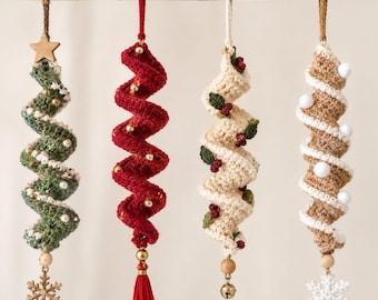 Crochet Spiral Christmas Tree Ornament Pattern (PDF Download)