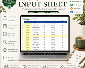 Employee Attendance Tracker Excel Template | HR Absence & Leave Log (Digital Download)