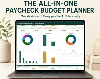 All-In-One Paycheck Budget Planner | Excel/Google Sheets (Digital Download)