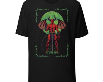 Camiseta del Archidiablo, camiseta gráfica satánica, ropa de demonios de fantasía oscura, camiseta ocultista del señor del infierno, camiseta gráfica del inframundo gótico