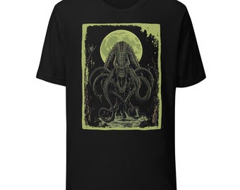 Fierce hydra t-shirt, Greek mythology monster graphic tee, RPG D&D gamer shirt, dark fantasy creature apparel, mythical hydra tee, comic