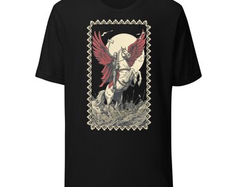 Camiseta Winged Hussar v2, camiseta gráfica de húsar polaco, ropa histórica de caballero medieval, regalo de caballero de historia militar, recuerdo de Polonia