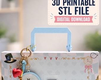 3D-druckbare STL-Datei für einen beweglichen Koffergriff, DIY-Griff für einen Karton, digitaler Download