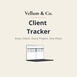 Client Tracker Google Sheets Template, Freelance Client Management Spreadsheet, Project Tracker for Freelancers