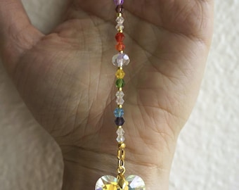 Rainbow Sun Catcher, Window Charm, Rainbow Maker, Sparkly Gift