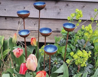 Bee Waterer, set of three cups, Garden Sculpture