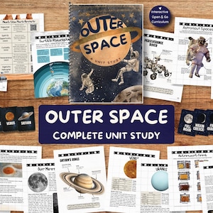 Unità didattica sullo spazio esterno / Programma di scienze per l'istruzione domiciliare, lezioni sul sistema solare (download digitale)